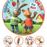 pip and posy icing cake topper