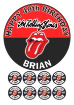 the rolling stones cake topper