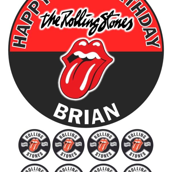 the rolling stones cake topper