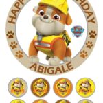 RUBBLE PAW PATROL CAKE TOPPER