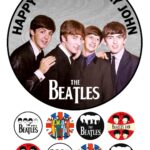 the beatles cake topper