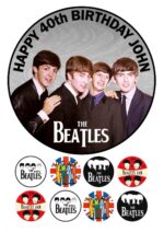 the beatles cake topper
