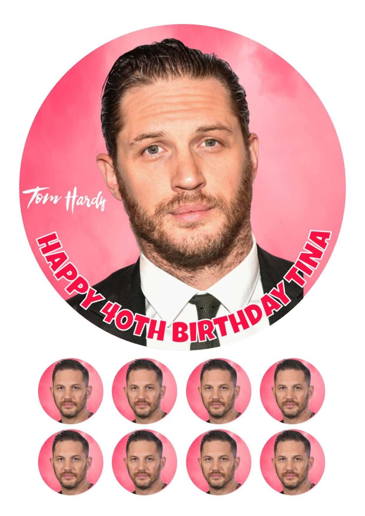 tom hardy birthday icing cake topper