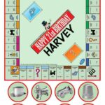 MONOPOLY ICING BIRTHDAY PERSONALISED cake topper