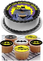 batman icing cupcake topper