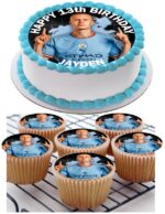 erling haaland icing cupcake toppers