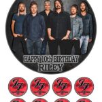 foo fighters icing birthday cake topper