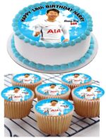 SON heung min birthday cupcakes toppers