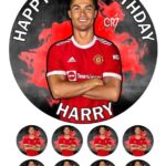 ronaldo manchester united cake topper cupcakes