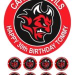 cardiff devils ice hockey icing cake topper