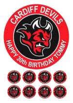 cardiff devils ice hockey icing cake topper