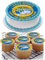 leeds rhinos icing cupcake topper