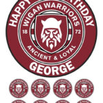WIGAN WARRIORS RUGBY CAKE TOPPER