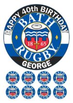 BATH RUGBY ICING CAKE TOPPER