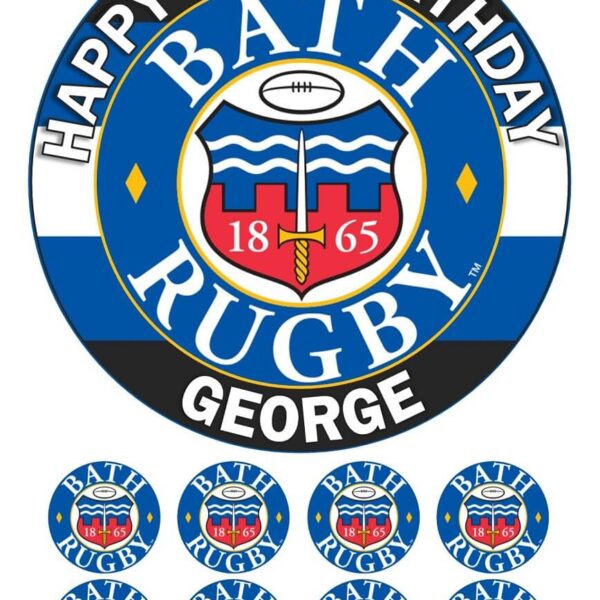 BATH RUGBY ICING CAKE TOPPER