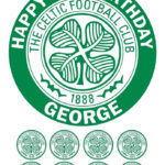 Celtic FC Icing Birthday Cake Topper & 8 Cupcake Toppers