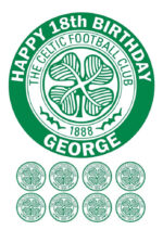 celtic fc icing personalised cake topper