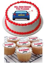 passed driving test cupcake topper