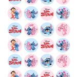 24x lilo & Stitch Icing Cupcake Toppers