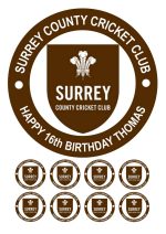 surrey county cricket club birthday cake topper