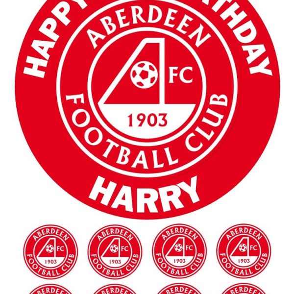 ABERDEEN FC BIRTHDAY CAKE TOPPER