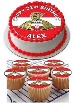 doncaster rovers icing cupcake toppers