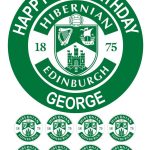 Hibernian F.C. Icing Birthday Cake Topper & 8 Cupcake Toppers