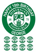 Hibernian FC birthday cake topper