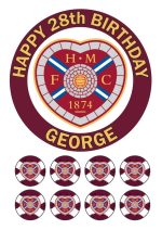 HEARTS FC ICING CAKE TOPPER