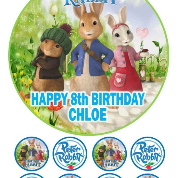 PETER RABBIT BIRTHDAY ICING CAKE TOPPER