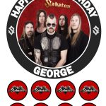 Sabaton Icing Birthday Cake Topper & 8 Cupcake toppers