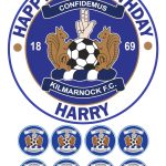 Kilmarnock F.C. Icing Birthday Cake Topper & 8 Cupcake Toppers