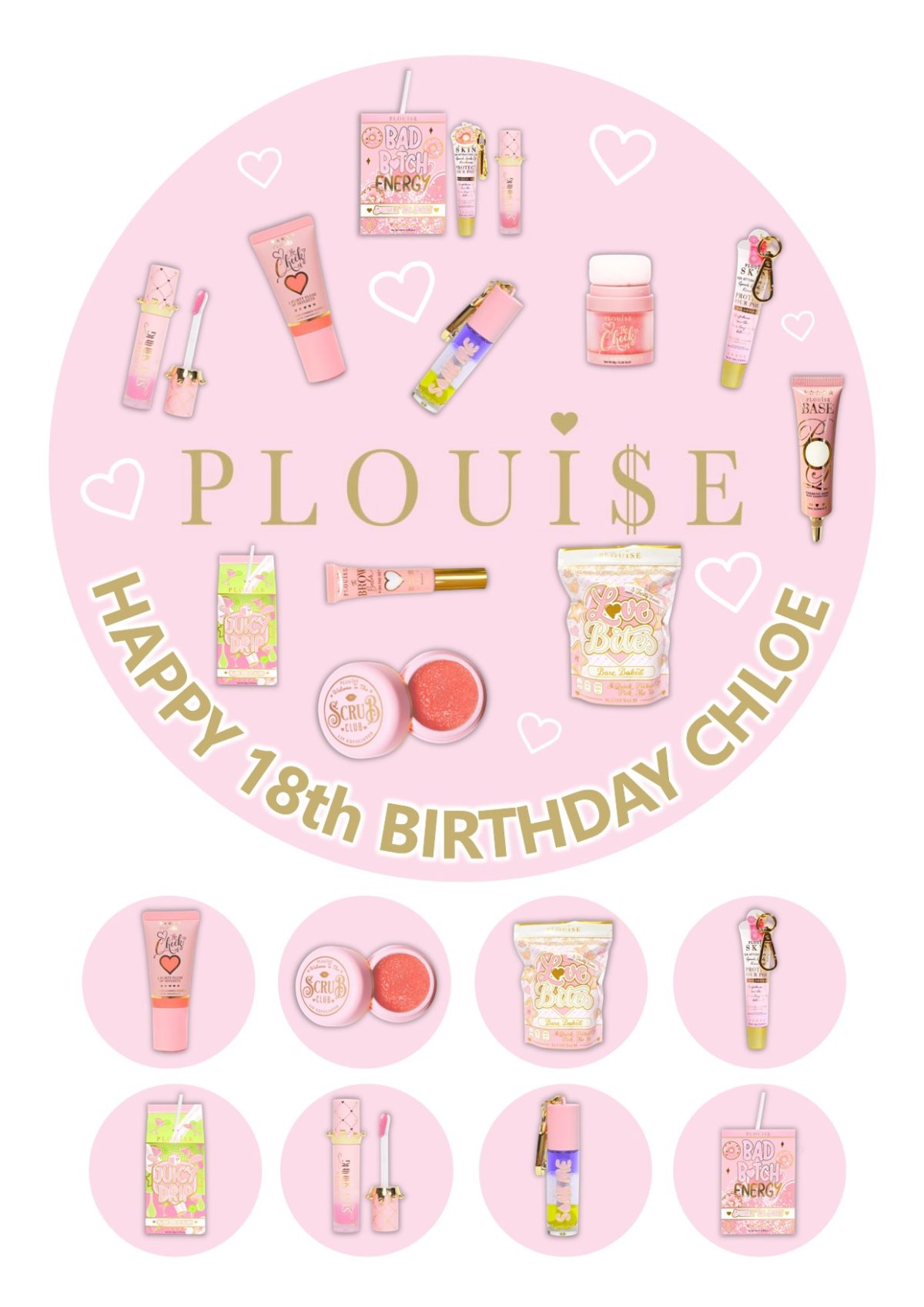 P.Louise icing cake topper birthday