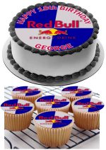 redbull icing birthday cupcake's