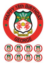 wrexham afc icing cake topper
