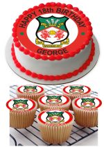 wrexham afc birthday cupcake toppers