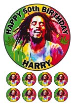 BOB MARLEY ICING CAKE TOPPER