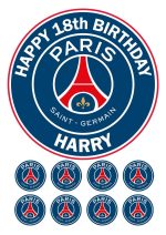 Paris Saint Germain FC PSG ICING CAKE TOPPER