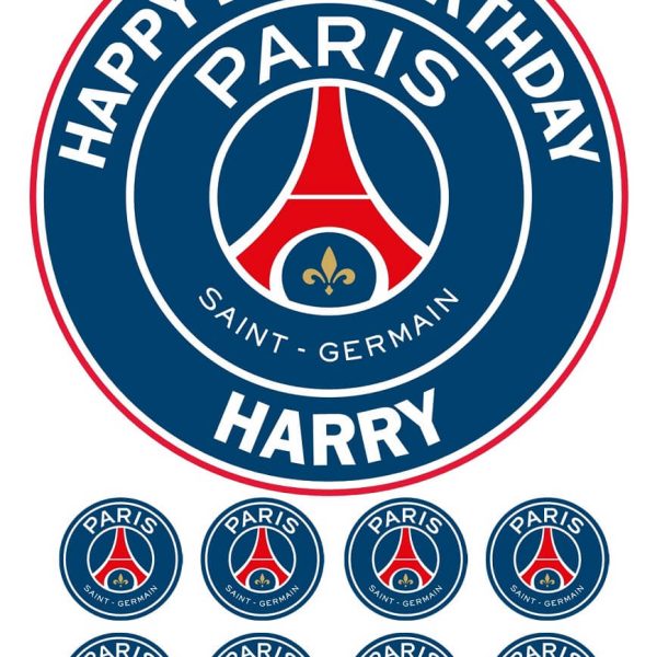 Paris Saint Germain FC PSG ICING CAKE TOPPER