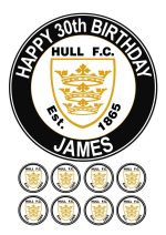 HULL FC ICING CAKE TOPPER