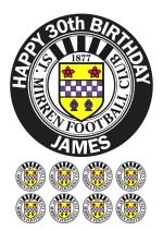 St Mirren F.C. BIRTHDAY ICING CAKE TOPPER