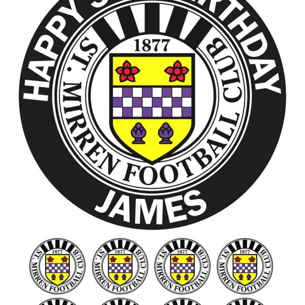 St Mirren F.C. BIRTHDAY ICING CAKE TOPPER