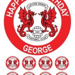 Leyton Orient F.C. Icing Personalised Birthday Cake Topper & 8 Cupcake Toppers