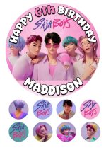 saja boys k-pop icing cake topper