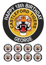 CASTLEFORD TIGERS RUGBY LEAGUE ICING CAKE TOPPER