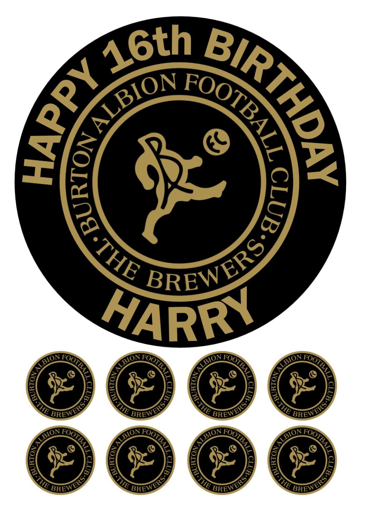 BURTON ALBION ICING CAKE TOPPER