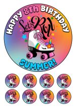 ROLLER SKATES BIRTHDAY CUPCAKES