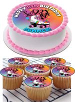 ROLLER SKATES ICING CAKE TOPPER