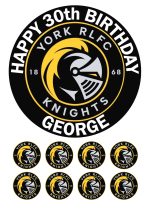 7.5 INCH PERSONALISED ICING CAKE TOPPER & 8 CUPCAKES TOPPERS FAST UK DELIVERY