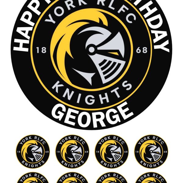 7.5 INCH PERSONALISED ICING CAKE TOPPER & 8 CUPCAKES TOPPERS FAST UK DELIVERY